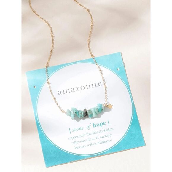 Amazonite, Stone of Hope, Sacred Serenity Healing Crystal Necklace - Picture 3 of 4